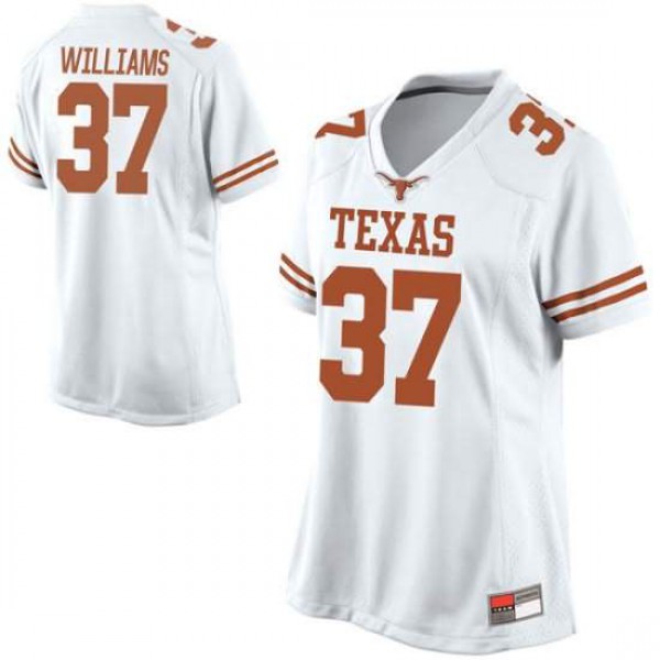Women University of Texas #37 Michael Williams Game Official Jersey White